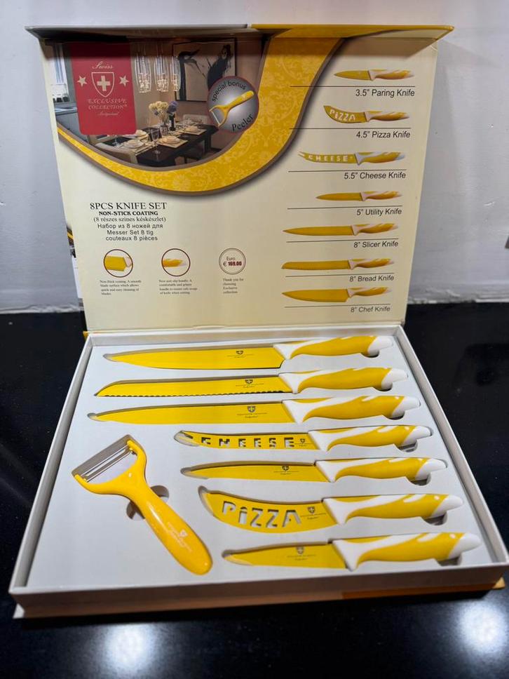 Messenset 8 - delige SWISS EXCLUSIVE COLLECTION, Huis en Inrichting, Keuken | Bestek, Nieuw, Bestekset, Rvs of Chroom, Ophalen of Verzenden