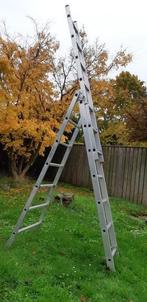 Ladder 3 delig 3x7 werkhoogte 5m, Doe-het-zelf en Verbouw, Ladders en Trappen, Ophalen, Gebruikt, Ladder, Opvouwbaar of Inschuifbaar