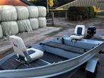 Aluminium visboot 3.6 mtr inclusief trailer en 9.9pk motor, Watersport en Boten, Vis- en Consoleboten, Ophalen, Tot 10 pk, Aluminium