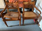 2 Rosewood stoelen met webbing, Ophalen
