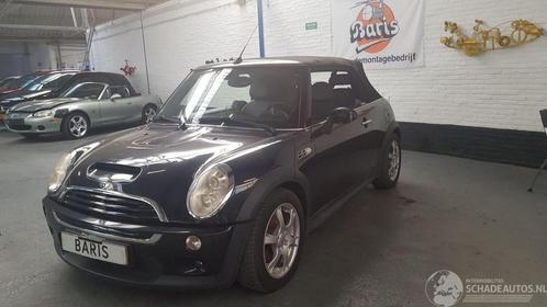 MINI Cooper S 1.6 Cooper S Sidewalk (bj 2007), Auto diversen, Schadeauto's, Mini, Handgeschakeld, Benzine, Cabriolet, Zwart