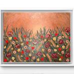 Acryl schilderij met bloemen - Goede doel, Ophalen of Verzenden