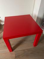 Ikea Lack tafeltje Rood, 55 tot 75 cm, Gebruikt, 45 tot 60 cm, Hout