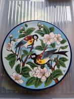 Wandbord van steen/keramiek met vogels, Ophalen of Verzenden