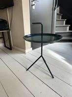 IKEA bijzettafel – donkergroen (model Gladom-stijl), Minder dan 55 cm, Metaal of Aluminium, Rond, Zo goed als nieuw