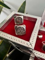 2x Zware Zilveren Heren Ring - Hobo Coin Buffalo, 19 tot 20, Heer, Nieuw, Ophalen of Verzenden
