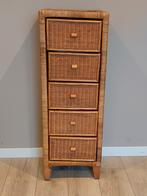 Rotan ladekast, Huis en Inrichting, Kasten | Ladekasten, Ophalen, Gebruikt, 50 tot 100 cm, 3 of 4 laden