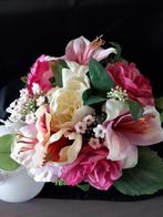 Schaal met kunstbloemen, Huis en Inrichting, Ophalen of Verzenden, Zo goed als nieuw