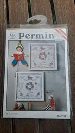 Nieuw borduurpakket Permin, geboorte blauw, Ophalen of Verzenden, Nieuw, Handborduren, Borduurpakket