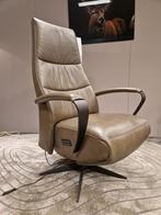 Relaxfauteuil Twin leder bruin, Ophalen, Nieuw, 75 tot 100 cm, Metaal