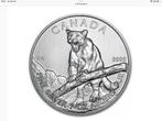 Canada wildlife cougar 1oz zilver 2012, Postzegels en Munten, Munten | Amerika, Zilver, Ophalen of Verzenden