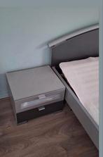 Set van 2 nachtkastjes antraciet+zilvergrijs, Ophalen, Minder dan 45 cm, Minder dan 55 cm