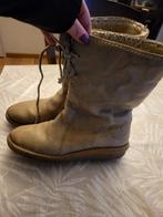 Bont Laarzen Echt Leer Maat 40, Beige, Lage of Enkellaarzen, Ophalen of Verzenden, Colly