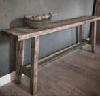 ~Stoer Sober Landelijk Houten Bankje~, Huis en Inrichting, Woonaccessoires | Overige, Ophalen of Verzenden, Zo goed als nieuw