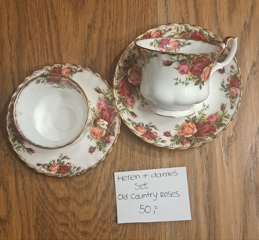 Old Country Roses dames en heren set, Ophalen of Verzenden
