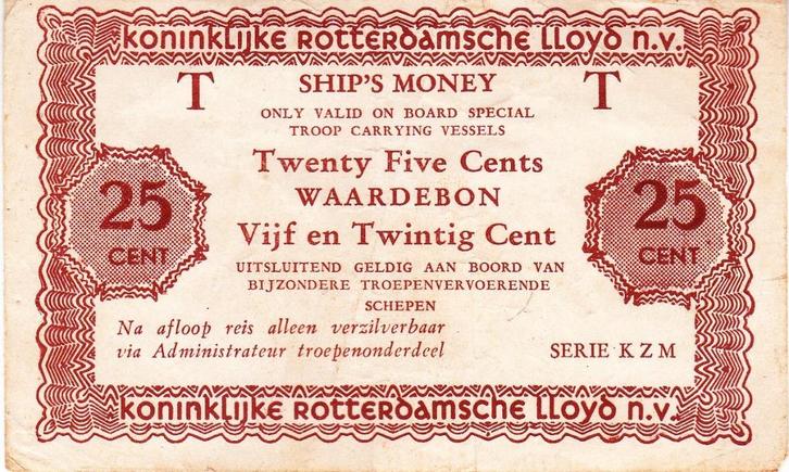 KONINKLIJKE  ROTTERDAMSCHE LLOYD  N.V., Postzegels en Munten, Bankbiljetten | Nederland, Euro's, Verzenden