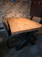 Eettafel steigerhout inclusief 4 stoelen, Huis en Inrichting, Tafels | Eettafels, Ophalen, 50 tot 100 cm, Zo goed als nieuw, 150 tot 200 cm
