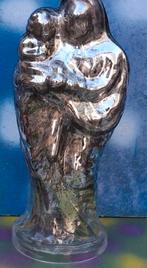 Madonna met kind. Kwikzilverglas. Ca 1875/1900. 28 cm., Ophalen