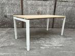 Verstelbare bureau's model VIDA 160x80cm wildperen/wit, Ophalen of Verzenden, In hoogte verstelbaar, Gebruikt