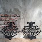 1x Gietijzeren muurkandelaar wandkandelaar ornament *Etage3*, Gebruikt, ., Ophalen of Verzenden, .