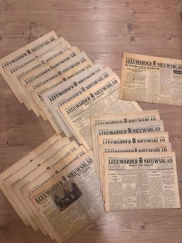 21 WOII-kranten 1941/1942 – Leeuwarder Nieuwsblad (zeldzaam) beschikbaar voor biedingen