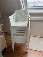 10 Stapelbare kuipstoelen - handig en ruimtebesparend!, Ophalen, Kunststof, Gebruikt, Wit