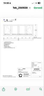 2 stuks draai kiepramen excl glas NIEUW, Ophalen, 80 tot 100 cm, Overige typen, Minder dan 200 cm