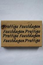 Schudstempel Prettige feestdagen 11x5,5cm, Verzenden, Nieuw, Houten stempel
