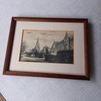 Schilderij,Eersel Sepia-Afdruk ., Antiek en Kunst, Kunst | Etsen en Gravures, Ophalen of Verzenden