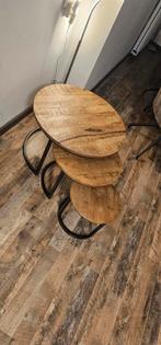 Salontafels ,drie ronde tafels, Ophalen, 50 tot 100 cm, Rond, 50 tot 100 cm