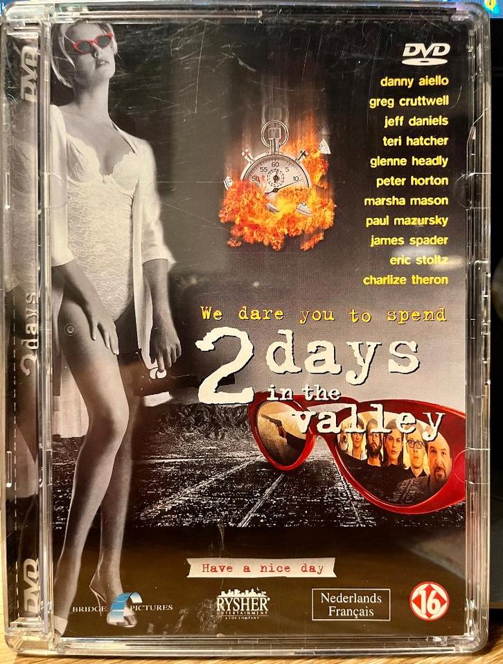 DVD 2 Days In The Valley (Teri Hatcher, Charlize Theron), Cd's en Dvd's, Dvd's | Actie, Zo goed als nieuw, Actiethriller, Vanaf 16 jaar