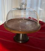 Prachtige glazen stolp op metalen voet, Ophalen, Zo goed als nieuw