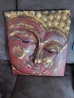 Houten Boeddha Paneel uit Thailand, Huis en Inrichting, Woonaccessoires | Boeddhabeelden, Ophalen, Gebruikt