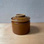 Vintage Bruine Keramieken Pot met Deksel, Ophalen of Verzenden, Zo goed als nieuw, N.v.t, N.v.t