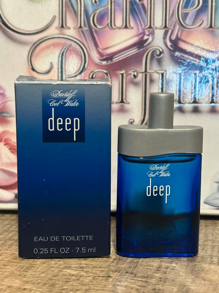 Davidoff - cool water deep miniature 7,5ml edt, Verzamelen, Parfumverzamelingen, Nieuw, Miniatuur, Gevuld, Ophalen of Verzenden