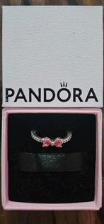 Pandora, zilver, ring, strikvorm roze,  mt 50, Ophalen, Pandora, Nieuw, 1 bedel