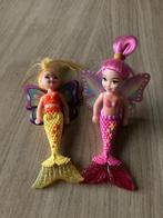 2 kleine zeemeerminnen, kunnen rechtop zitten., Ophalen of Verzenden, Zo goed als nieuw, Babypop