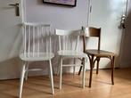 Houten cafe stoelen (3x) voor weinig, Huis en Inrichting, Drie, Gebruikt, Bruin, Hout