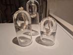 Te koop zware glazen olielampjes 2 sets, Ophalen, Gebruikt, Overige materialen, Minder dan 25 cm
