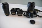 Nikon D7500 + 70-300/18-140/50/35mm objectieven, Spiegelreflex, 8 keer of meer, Gebruikt, Nikon
