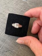 Ring zilver met bergkristal maat 18, Sieraden, Tassen en Uiterlijk, Ringen, 18 tot 19, Ophalen of Verzenden, Zo goed als nieuw