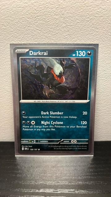 Darkrai 136/197 Obsidian Flames holo pokemon kaart beschikbaar voor biedingen