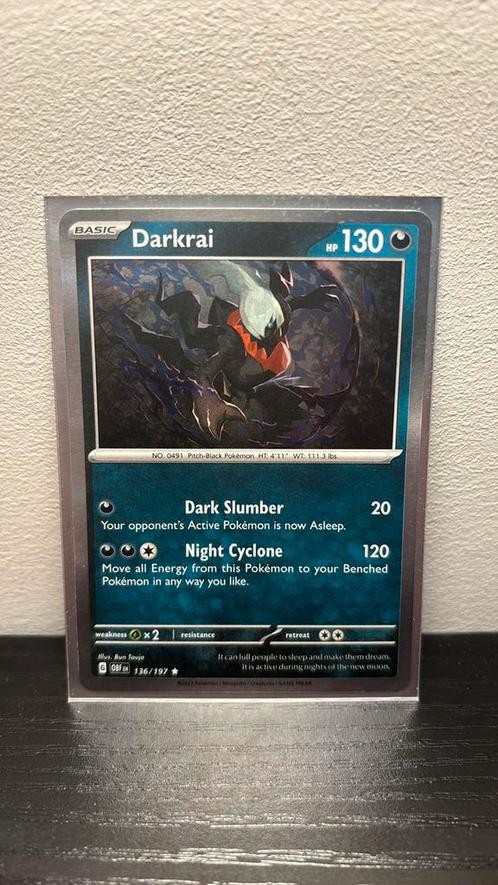 Darkrai 136/197 Obsidian Flames holo pokemon kaart, Hobby en Vrije tijd, Verzamelkaartspellen | Pokémon, Nieuw, Boosterbox, Ophalen of Verzenden