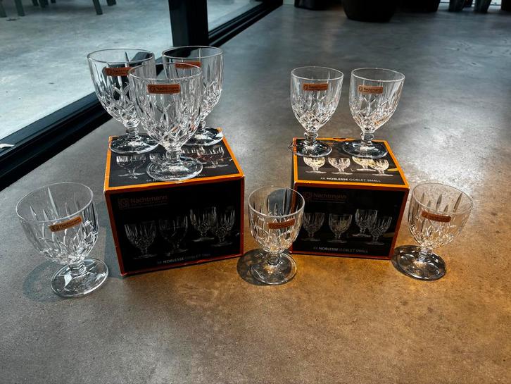 Nachtmann Noblesse Kristalglazen - (4 groot, 4 klein), Huis en Inrichting, Keuken | Servies, Nieuw, Glas of Glazen, Overige stijlen