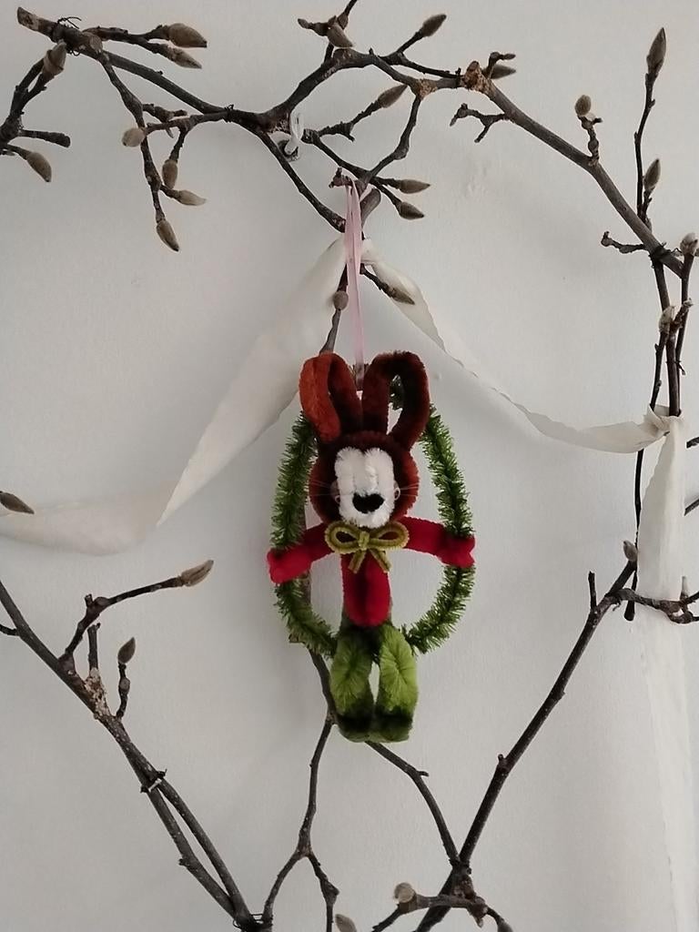 Paashaas chenille...vintage, Ophalen of Verzenden, Gebruikt