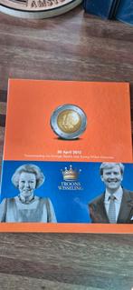 Munten album troons wisseling euro / gulden munten., Ophalen of Verzenden, Overige landen, 2 euro