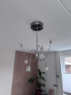 Hanglamp / kroonluchter Ikea metaal en glas, Huis en Inrichting, Lampen | Kroonluchters, Ophalen, Gebruikt, Glas, Modern