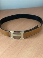 Elegante bruine lederen riem met H-gesp, Bruin, Verzenden, Echt leder, Nieuw