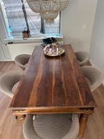 Houten eettafel voor 6 personen, Huis en Inrichting, Tafels | Eettafels, Gebruikt, 100 tot 150 cm, Eikenhout, Ophalen of Verzenden