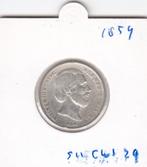S19-MAS-13308 Nederland 1/2 gulden 1859 KM# 92 VF zilver, Verzenden, Koning Willem III, 1 gulden, Zilver